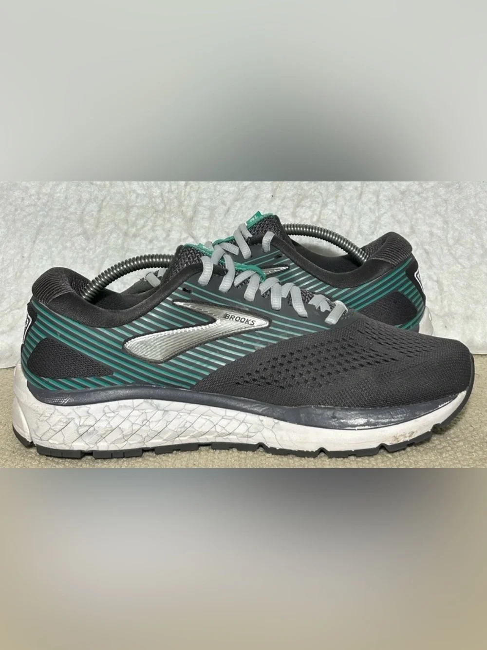 Brooks Black Running Shoes with Teal Accents - Picture 5 of 9